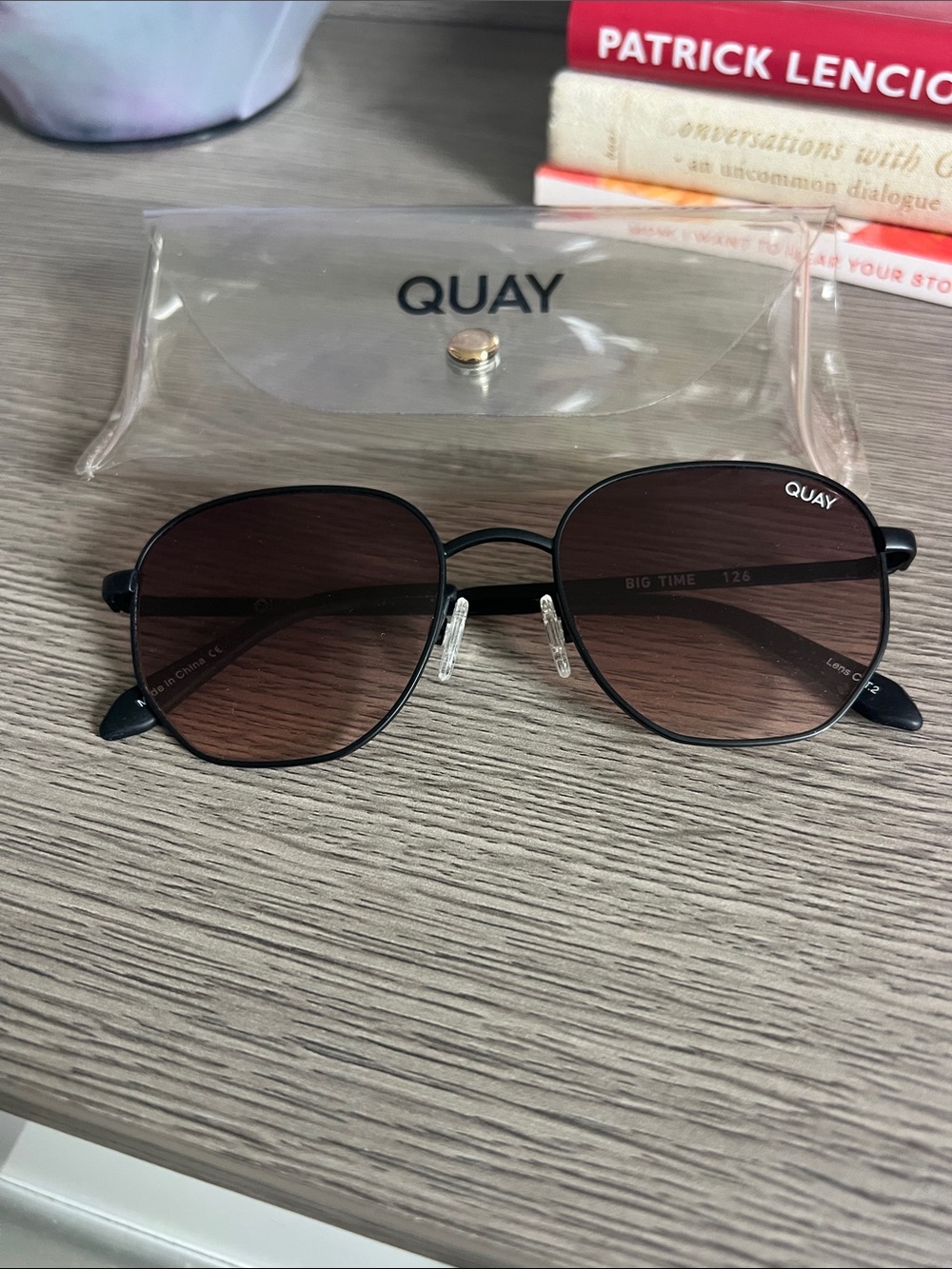 Quay Big Time Sunglasses with case